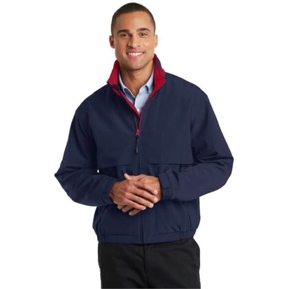 Port Authority Jacket Mens Large Dark Navy Blue/Red Legacy - Picture 2 of 8